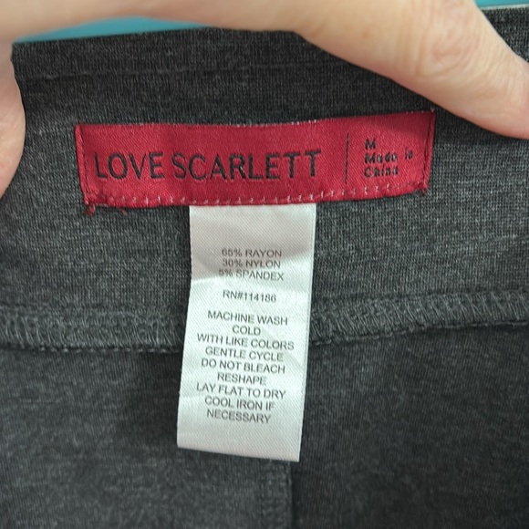 BOGO: Love Scarlett Soft Heathered Gray Pencil Skirt with Back Slit M - Picture 4 of 4